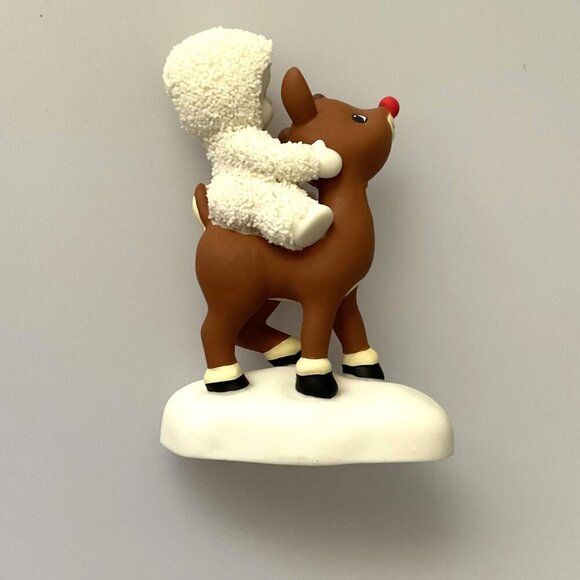 VINTAGE 1992 DEPARTMENT 56 SNOWBABIES "RUDOLPH LIGHTS THE WAY" FIGURINE - Picture 3 of 9